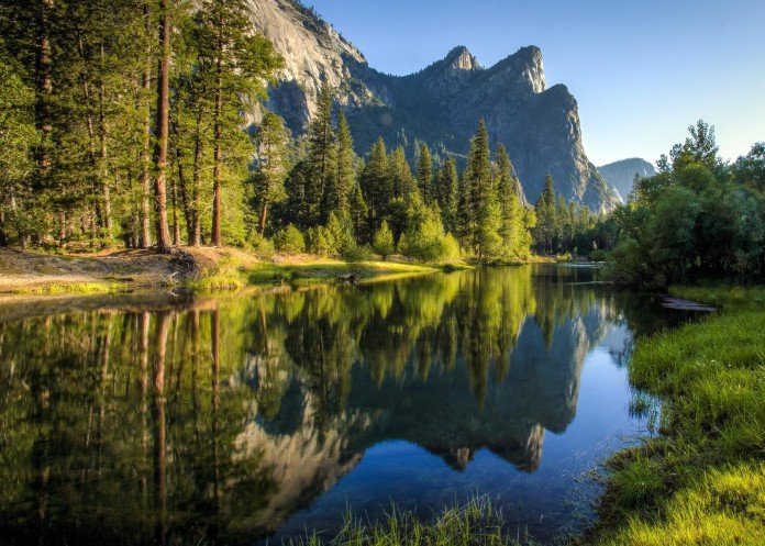 Cathedral Beach in Yosemite National Park Cathedral Beach in Yosemite National Park